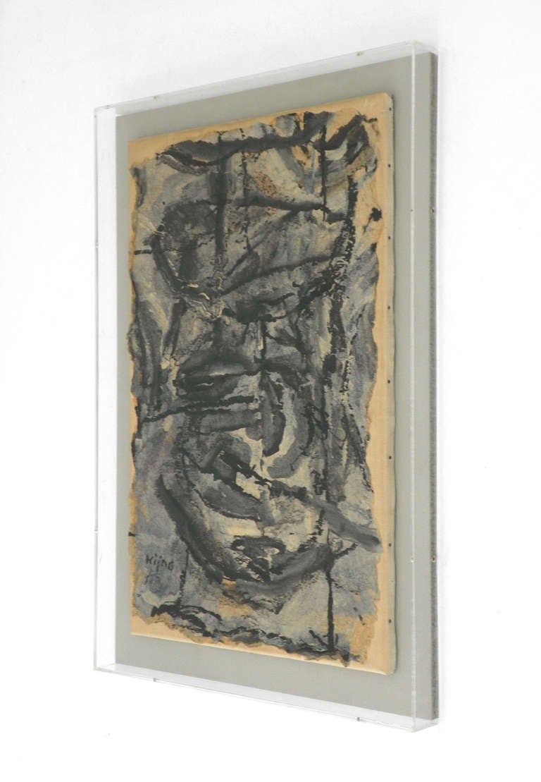 Abstract mixed-media by Ladislas Kijno (1921-2012)

Markings: signed.

 