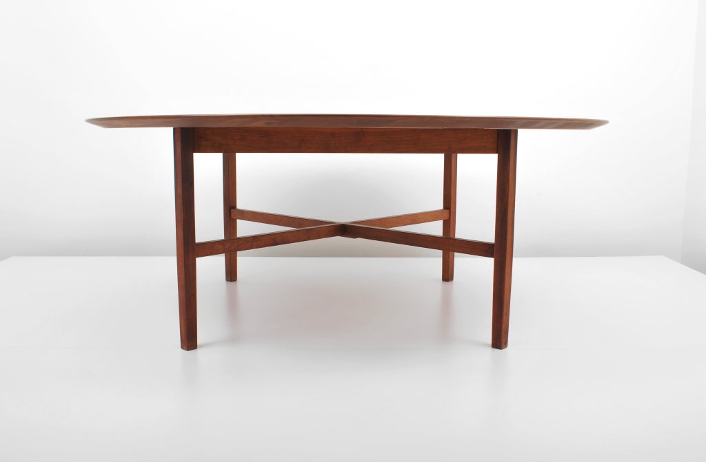 Large Florence Knoll Custom Dining Table, 72" Dia