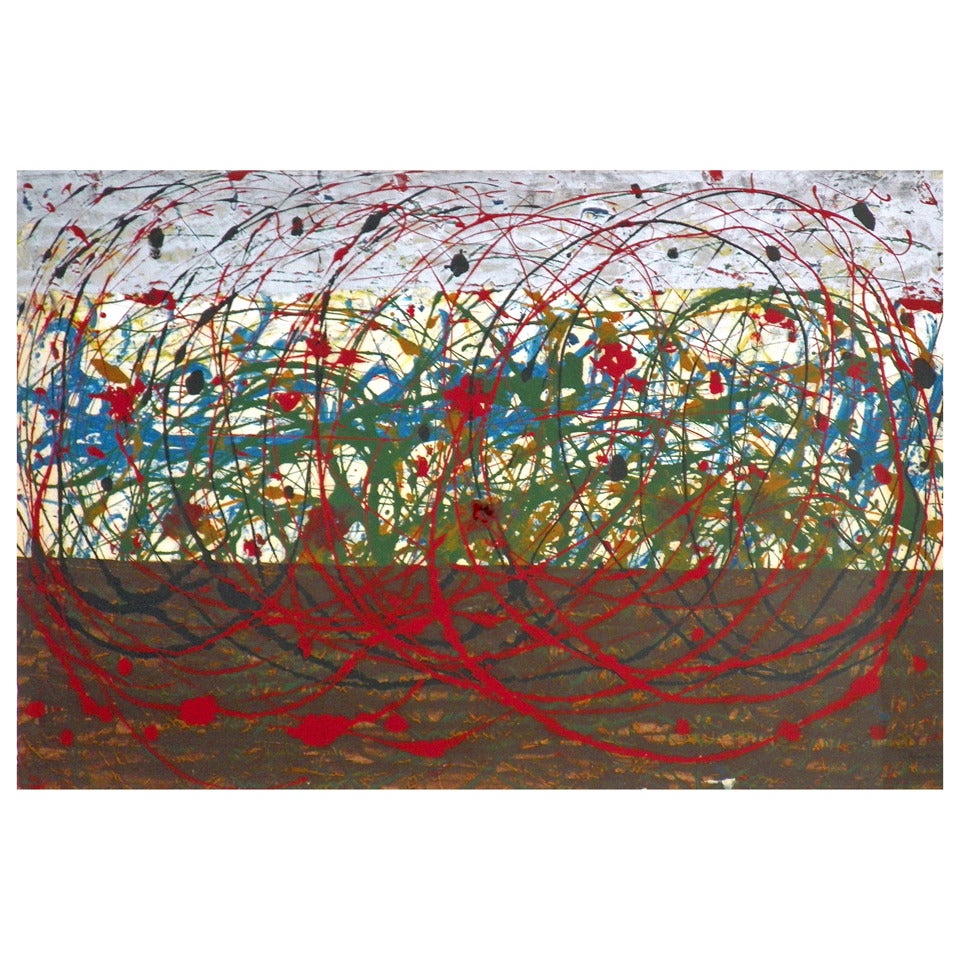 Abstract Painting by Tancredi, Original Work, Circa 1955