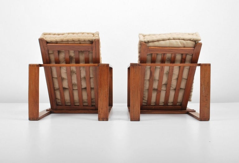 Pair of Lounge Chairs Attributed to Jean Royere In Good Condition In West Palm Beach, FL