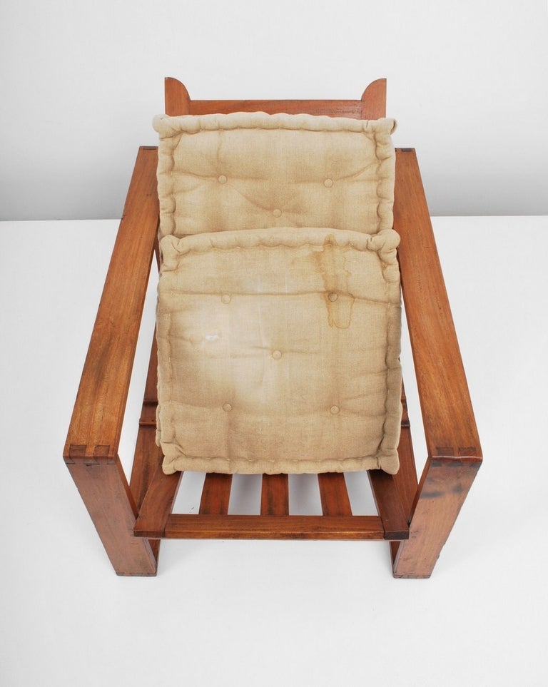 Wood Pair of Lounge Chairs Attributed to Jean Royere