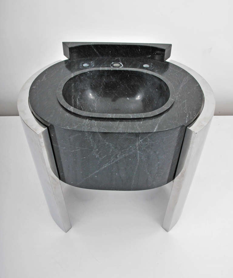 Modern Sherle Wagner Pedestal Sink