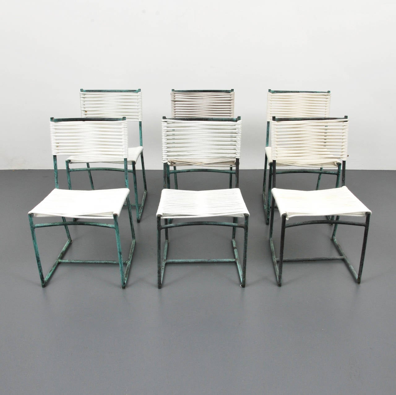 Mid-Century Modern Set of Six Walter Lamb Dining Chairs, 1952