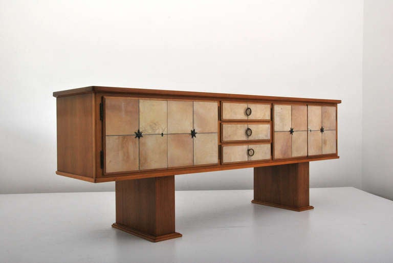 Mid-Century Modern Large Cabinet in the Manner of Jean Royere, Circa 1960