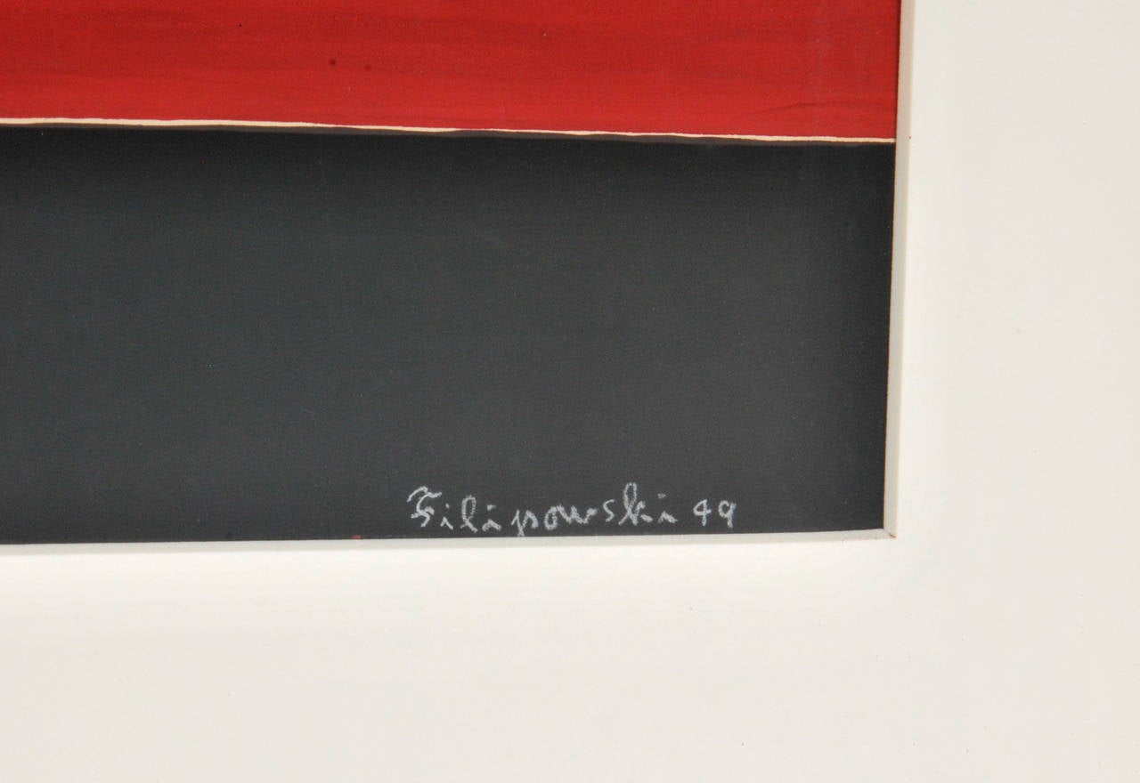 Richard Filipowski Gouache Painting, Original Work, 1949