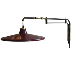 Telescopic rise and fall wall light