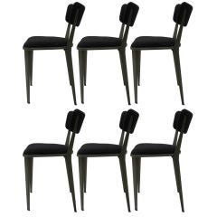 Six Ernest Race BA3 dining chairs for Race Furniture