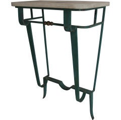 A French mid century console with stone top