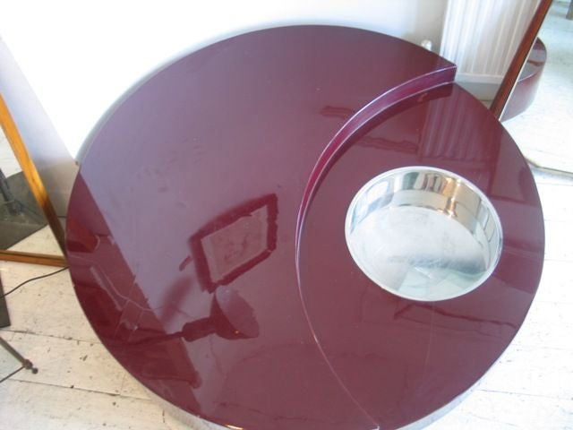 Italian TRG Revolving coffee table by Willy Rizzo