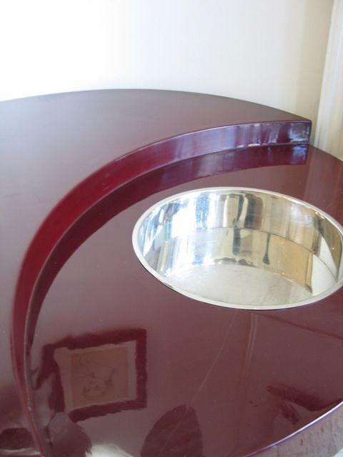 Late 20th Century TRG Revolving coffee table by Willy Rizzo