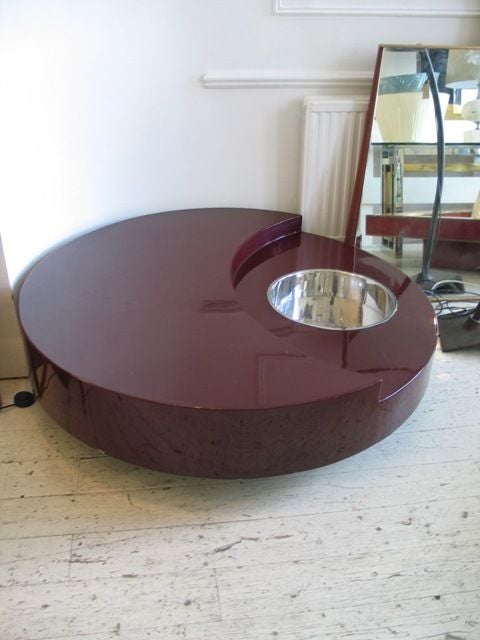 TRG Revolving coffee table by Willy Rizzo 3