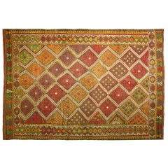 Vintage Turkish Sumak Kilim