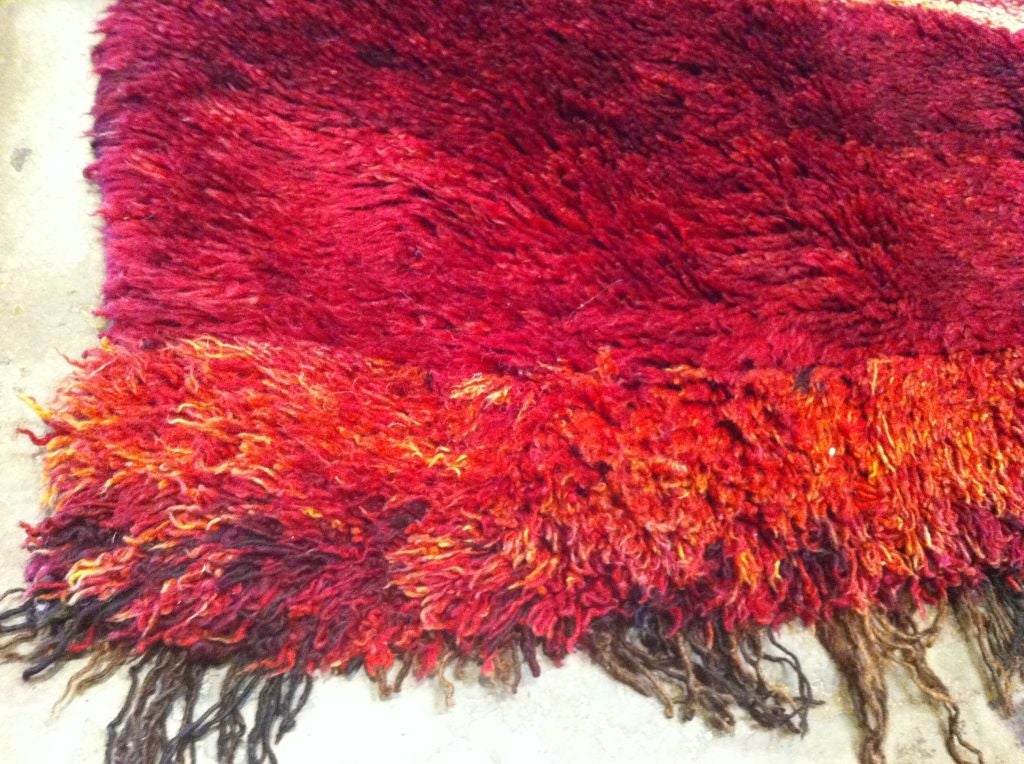 Mid-20th Century Red Vintage Moroccan Rug For Sale