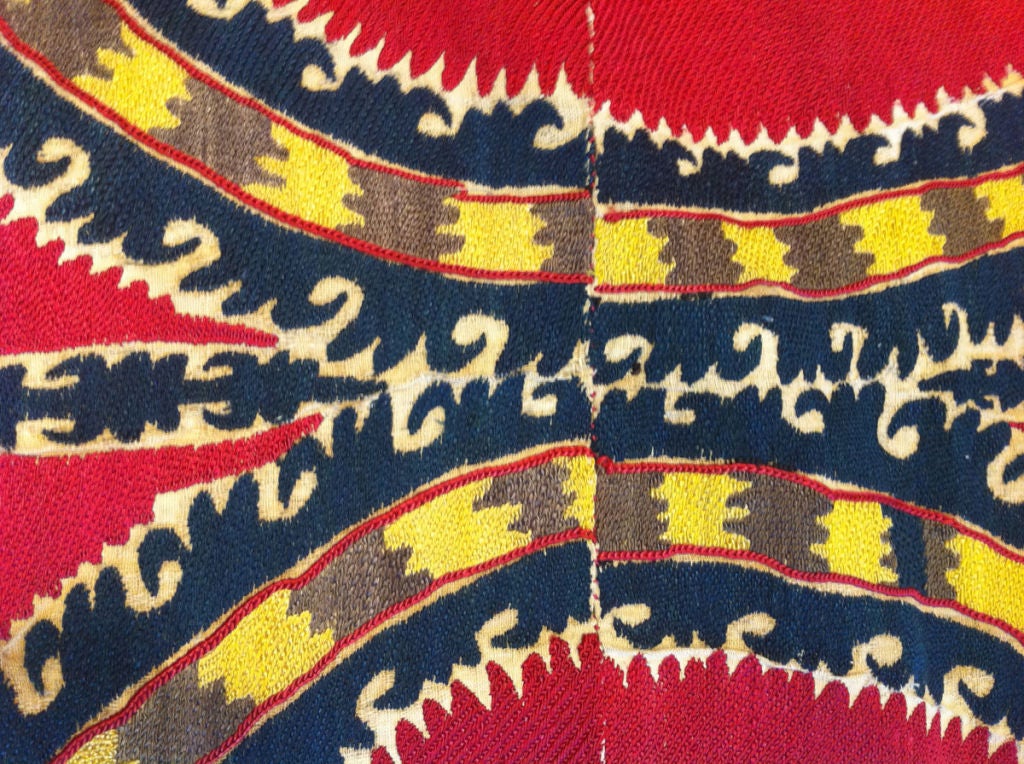 Uzbek Heavy Embroidered Suzani For Sale