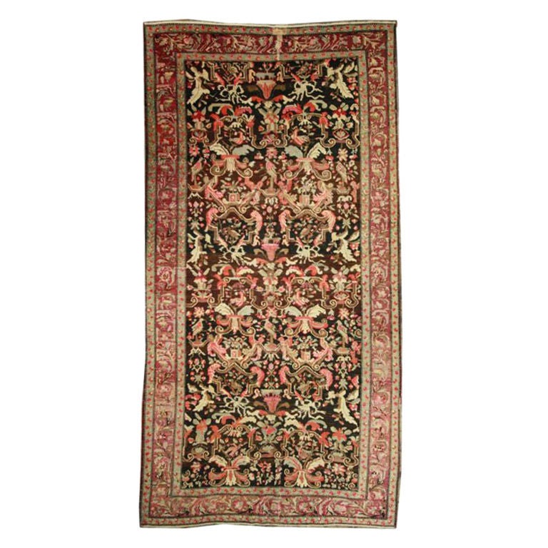 This is a Karabagh rug from Caucasus with all over floral design.
