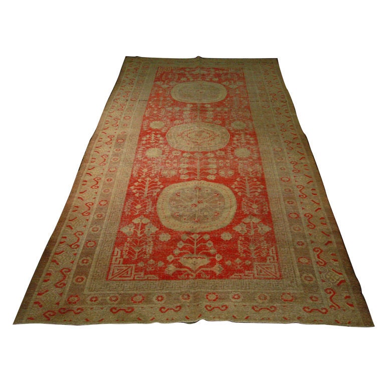 Antique Khotan Area Rug 2281 6'10 x 13'8 For Sale at 1stDibs