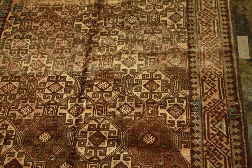 Vintage Afghan Rug  In Good Condition For Sale In Los Angeles, CA
