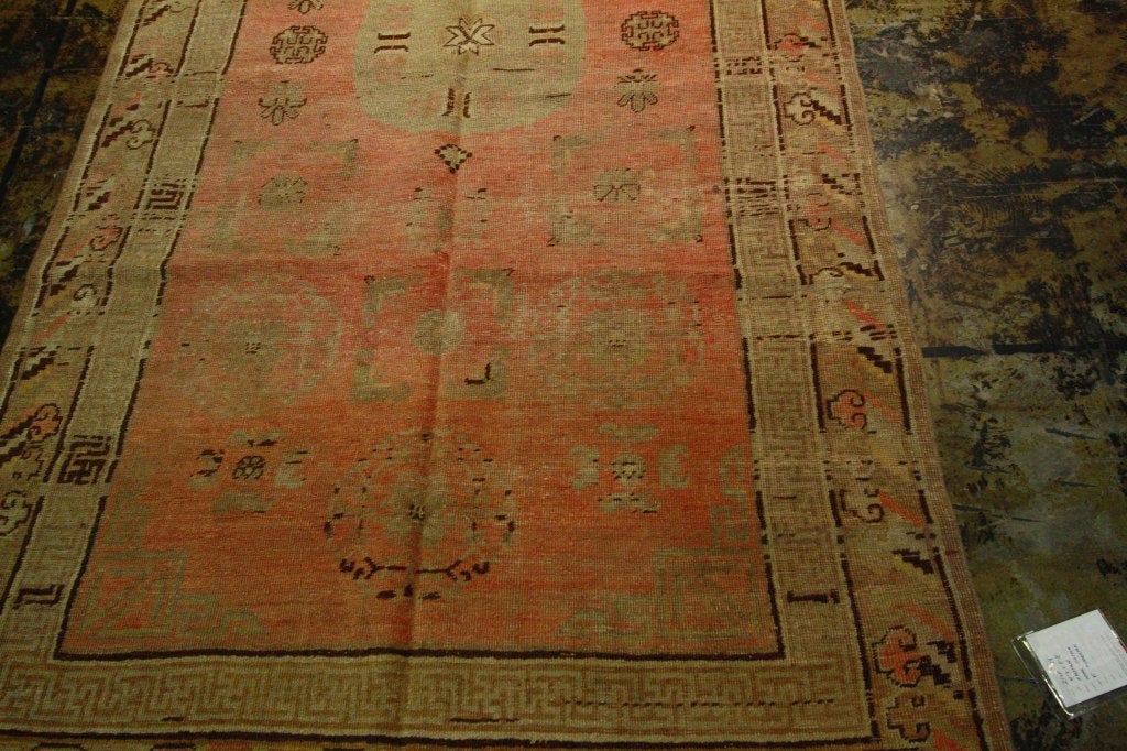 Antique Khotan rug. Good condition, 4'7 x 8'8.