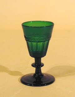 Set of 14 Emerald Green Wine Glasses