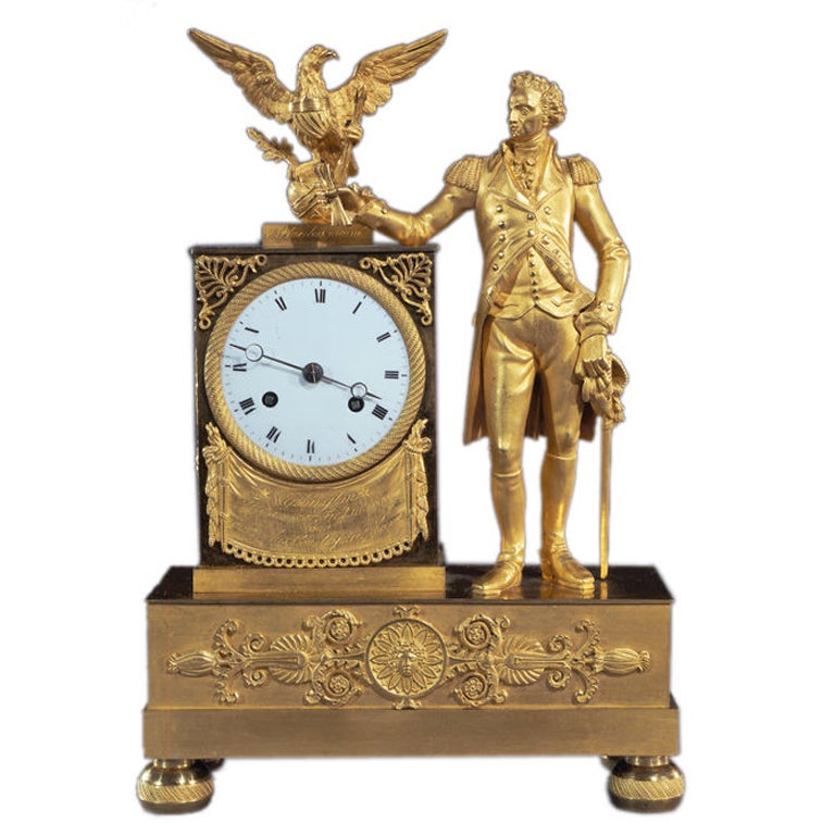 Clock with Full-Length Figure of George Washington