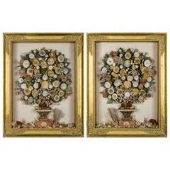 Pair of French Shellwork Still Lifes