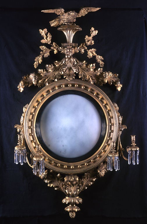 Monumental Girandole Mirror with Eagle and Candlearms