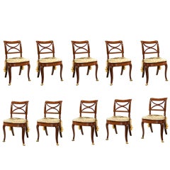 Antique The Isaac Bell Set of Ten Dining Chairs