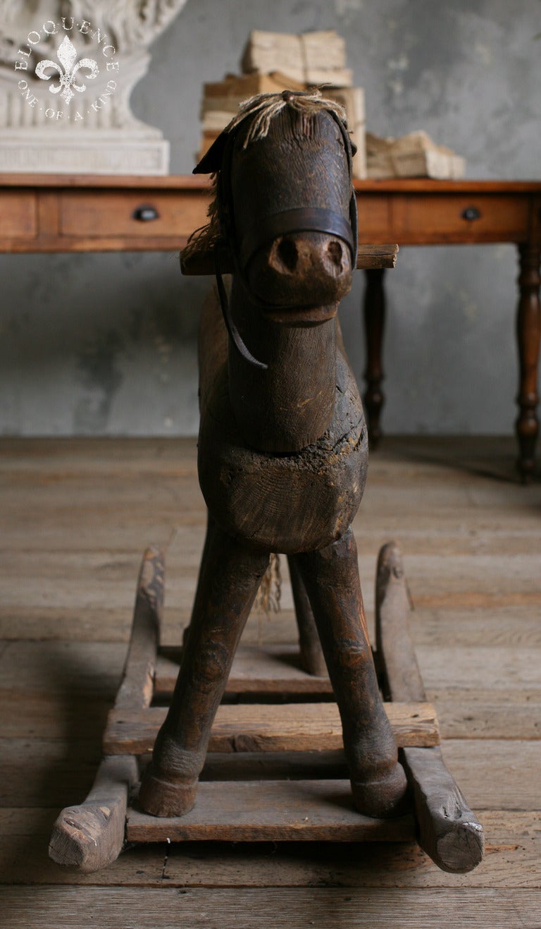 French Antique Rocking Horse
