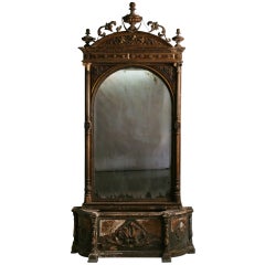 Stunning Large Antique Mirror with Planter