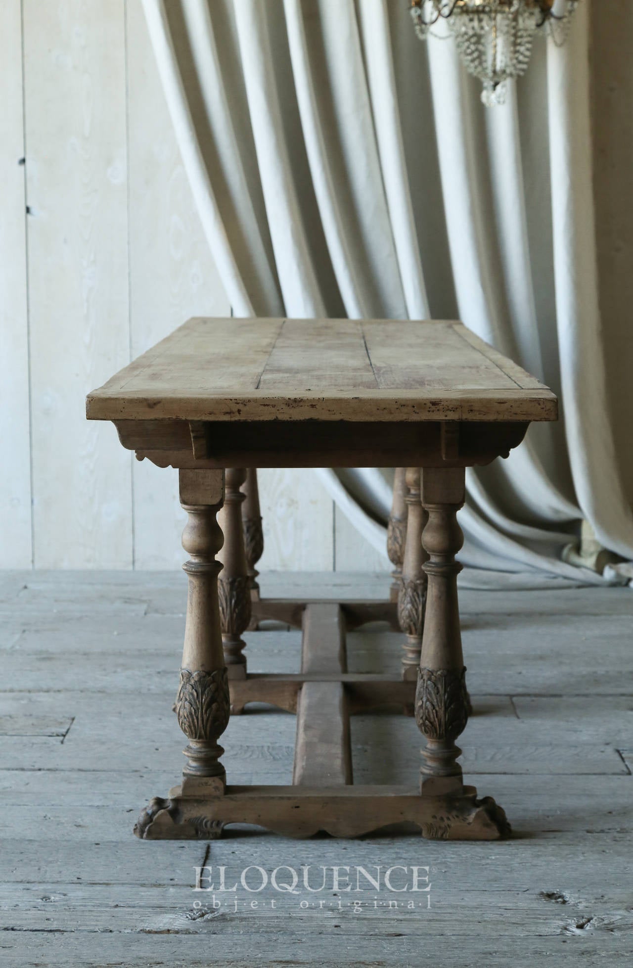 Antique Carved Mahogany Draper's Table, France, circa 1890 2