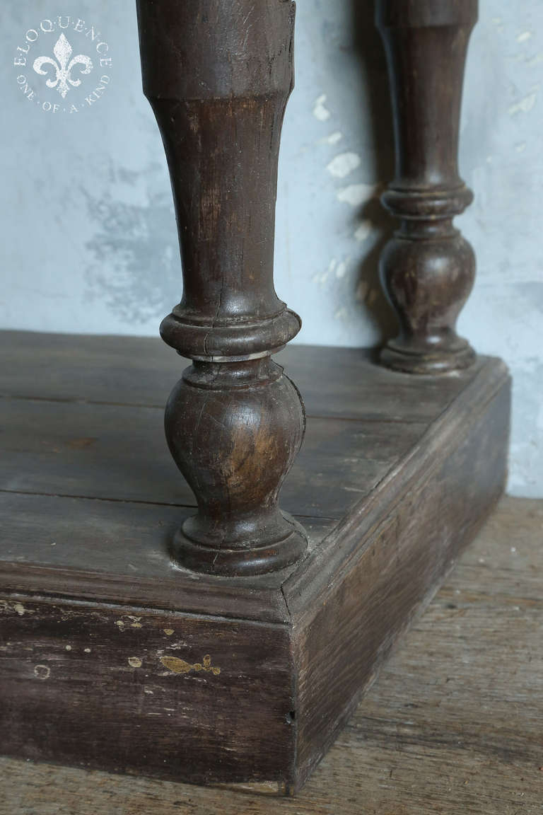 Large and Rustic Antique Console Table 1