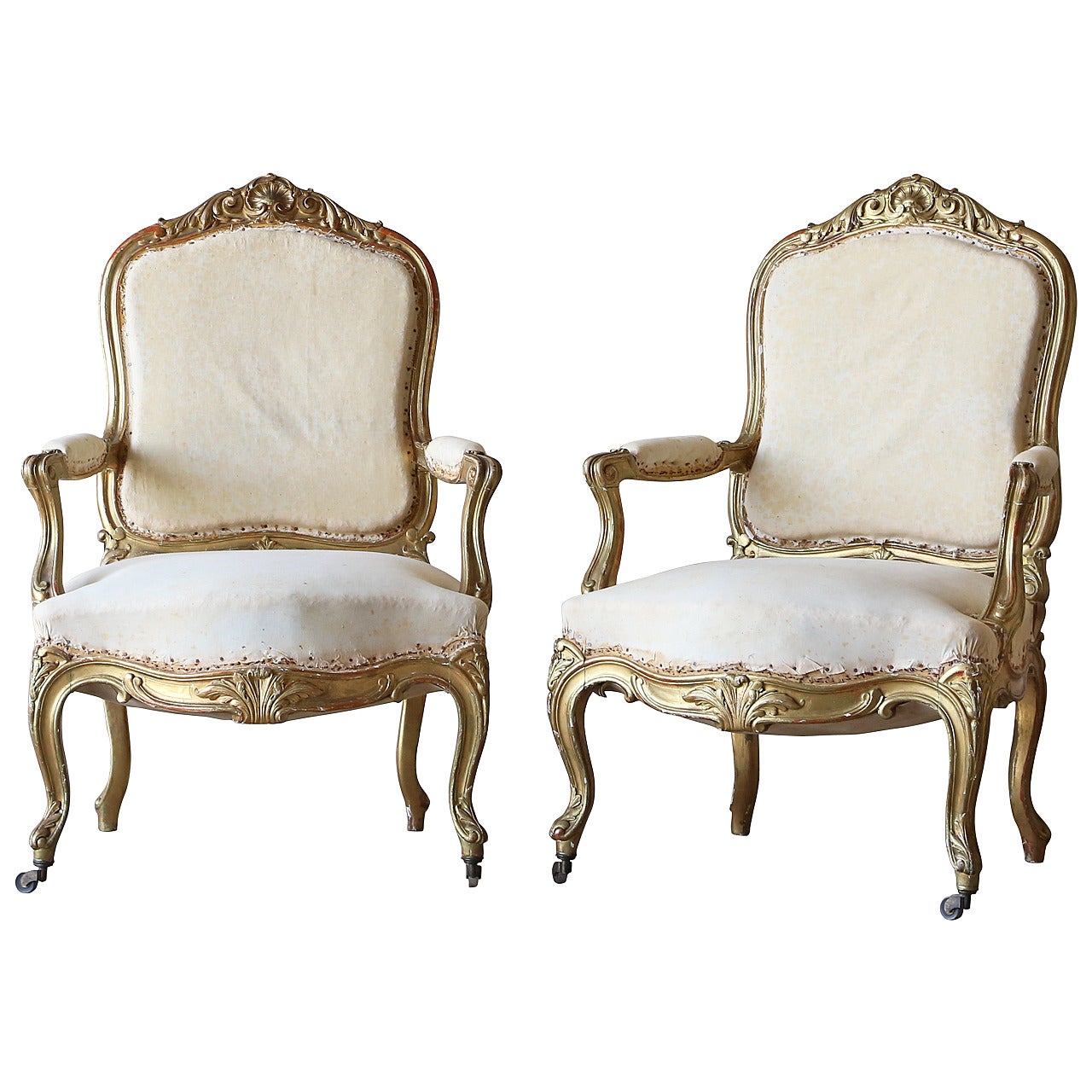 Antique French Armchairs, circa 1880