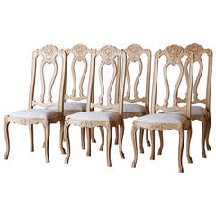 Set of Six Stripped Oak Antique Dining Chairs, circa 1880 Set of Six Stripped Oak Antique Dining Chairs, circa 1880