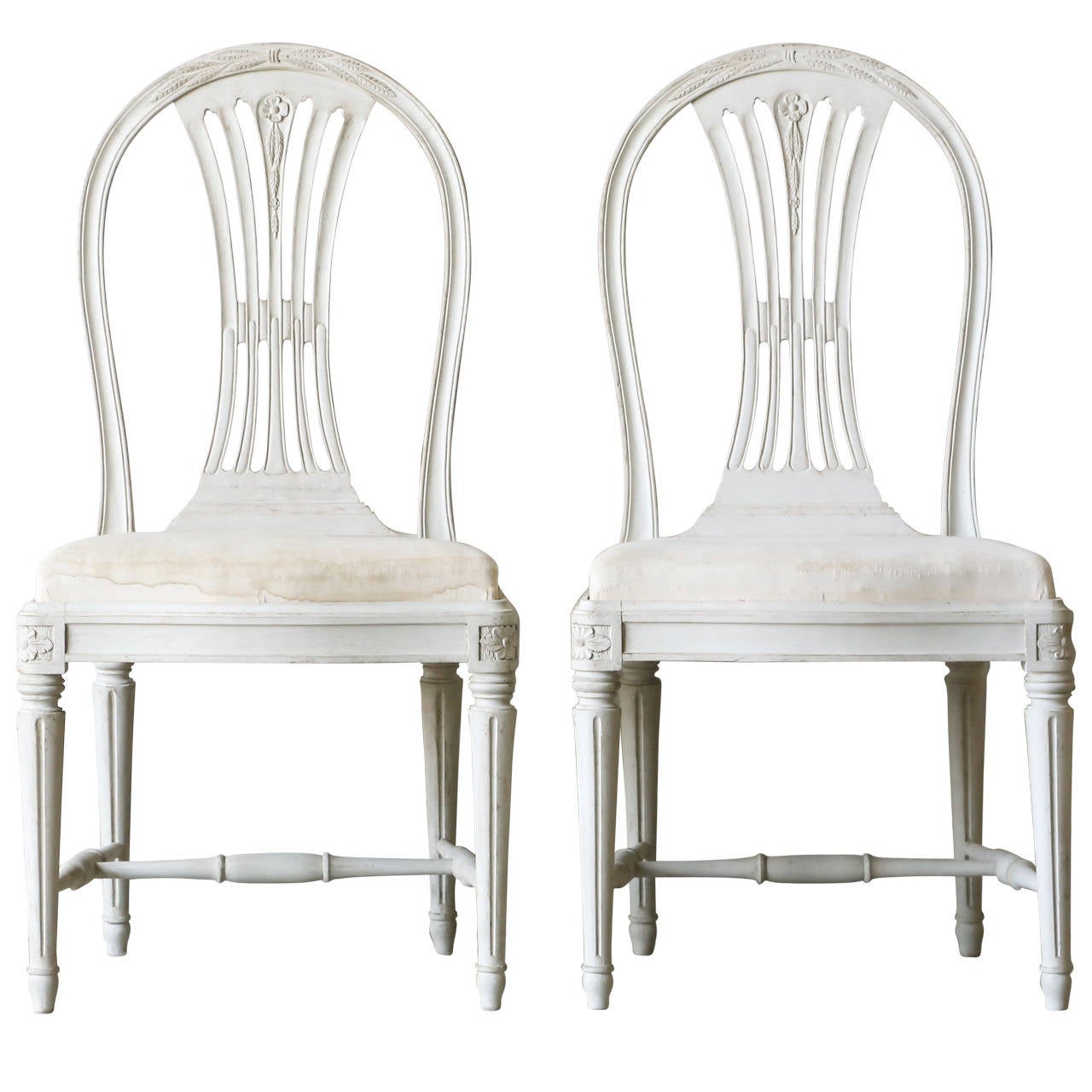 Set of 8 Vintage Gustavian Dining Chairs, circa 1920 at 1stdibs