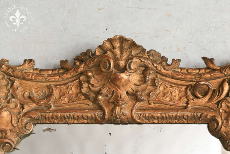 19th Century Fabulous Antique Baroque French Mirror