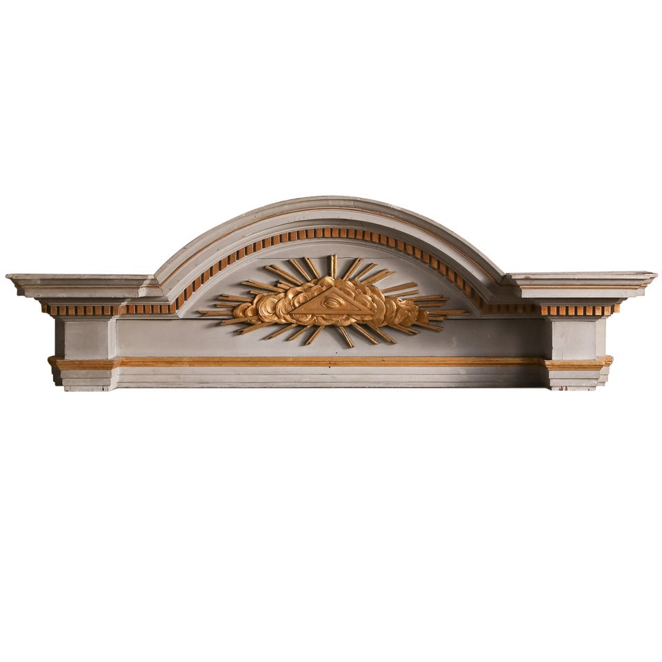 Antique Architectural Doorway Crown