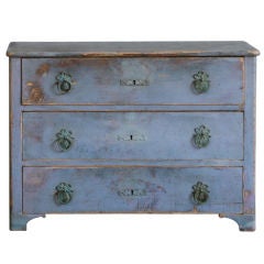 Antique Swedish Blue Commode