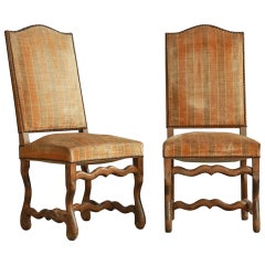 Antique Pair of Chic Louis XIV Dining or Side Chairs