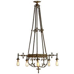Large Antique Cathedral Chandelier