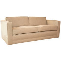 Mid-Century Knoll Sofa in Custom Linen