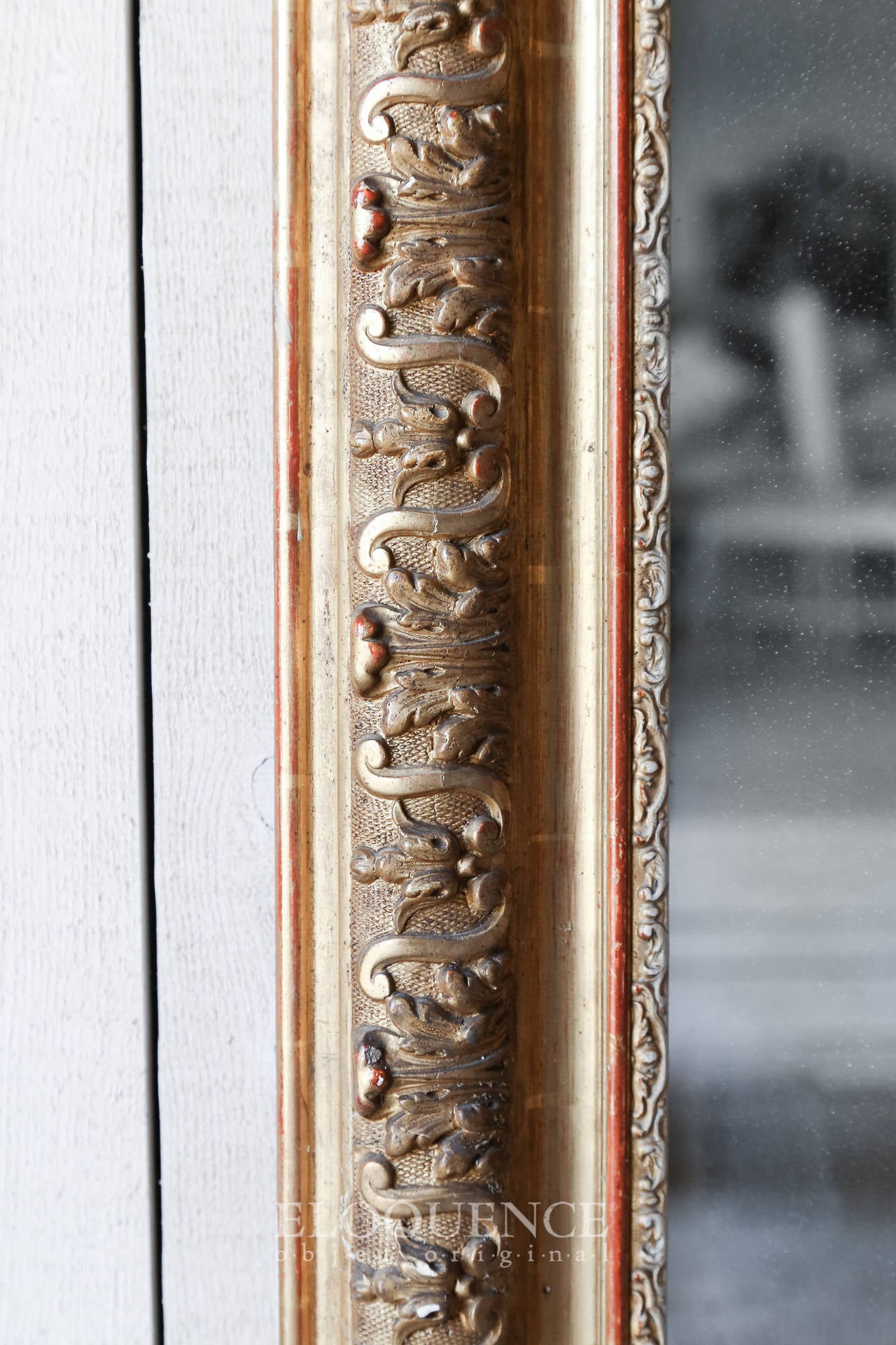 Carved Antique Louis Philippe Gilt Ballroom Mirror from France, circa 1860