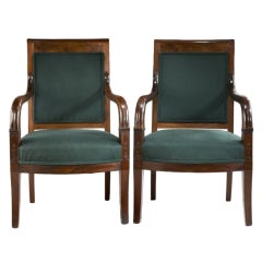 A Pair of French Empire Fauteuils