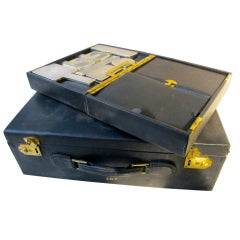 A Blue A Leather case by Guicci of Florence