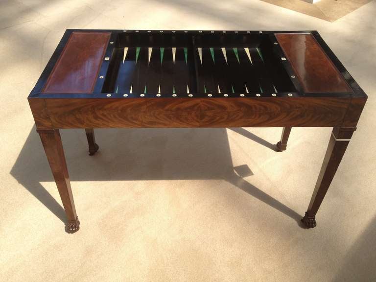 French An Empire Period Mahogany Tric/trac [backgammon] Table For Sale