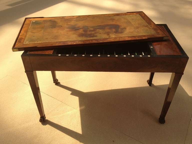 19th Century An Empire Period Mahogany Tric/trac [backgammon] Table For Sale