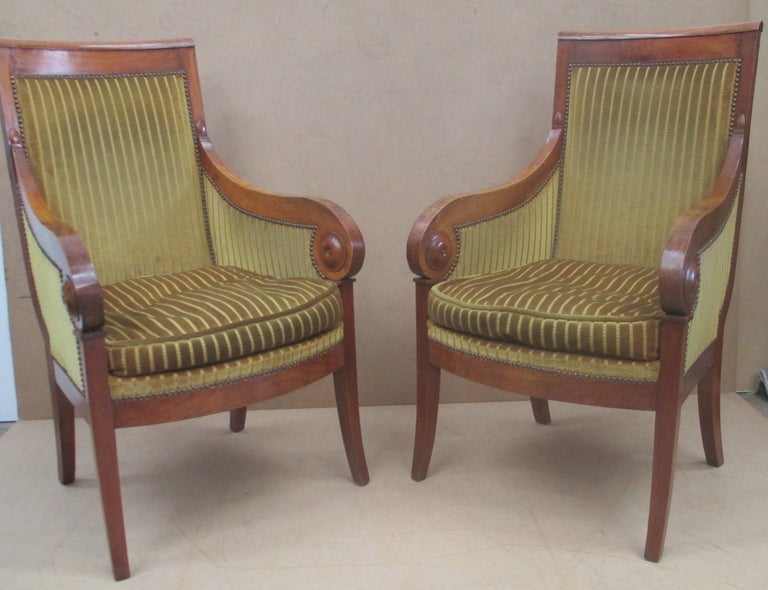 A Pair French Empire Period Bergeres