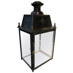 BRASS, COPPER & TOLE WALL LANTERN