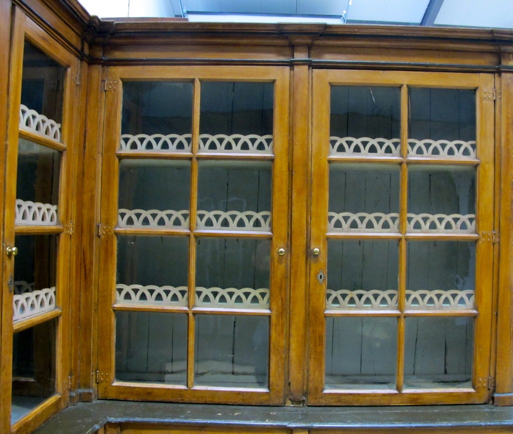 Early 19th Century Simulated Walnut Corner Bookcase
