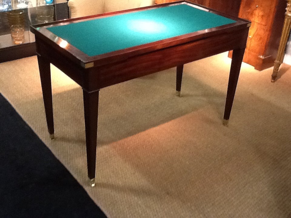 A French 1st. Empire Period Mahogany Tric/trac Table