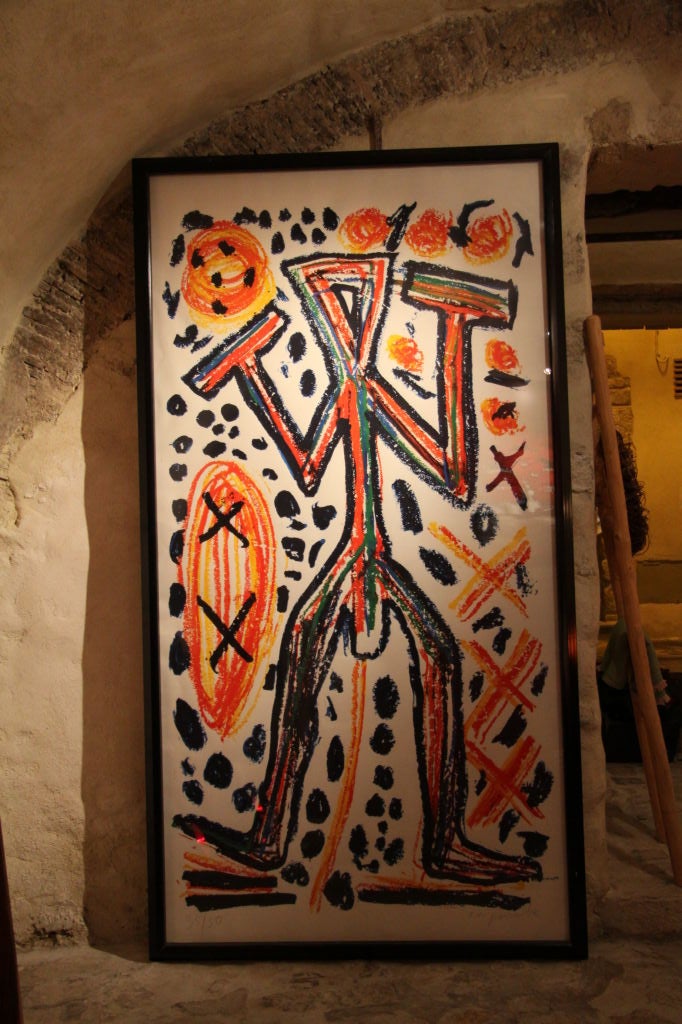 Oversized lithograph from German artist A.R. Penck.<br />
n°35/50